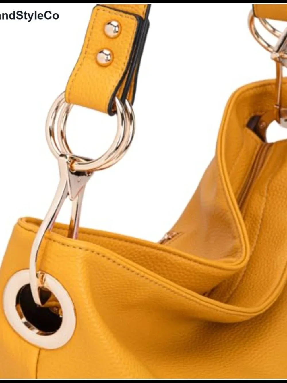 Faux Leather Hobo Shoulder Bag Top Handle Satchel Purse